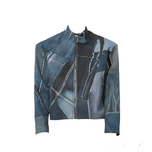 The Cyrus Denim Moto Jacket VOIR S 