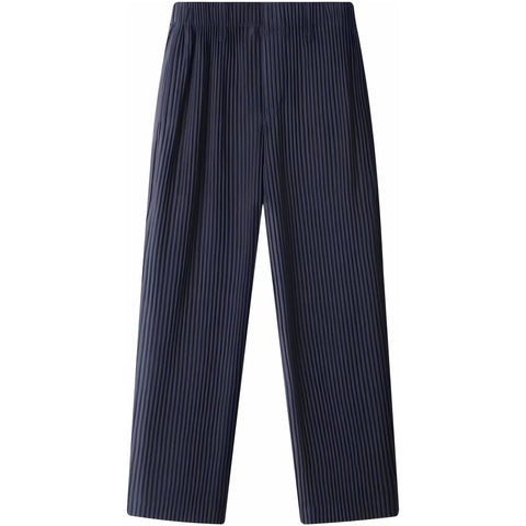 The Doran Pleated Straight Leg Casual Pants VOIR Navy Blue S 