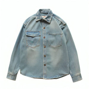 The Valen Oversized Denim Shirt VOIR Light Blue XS 