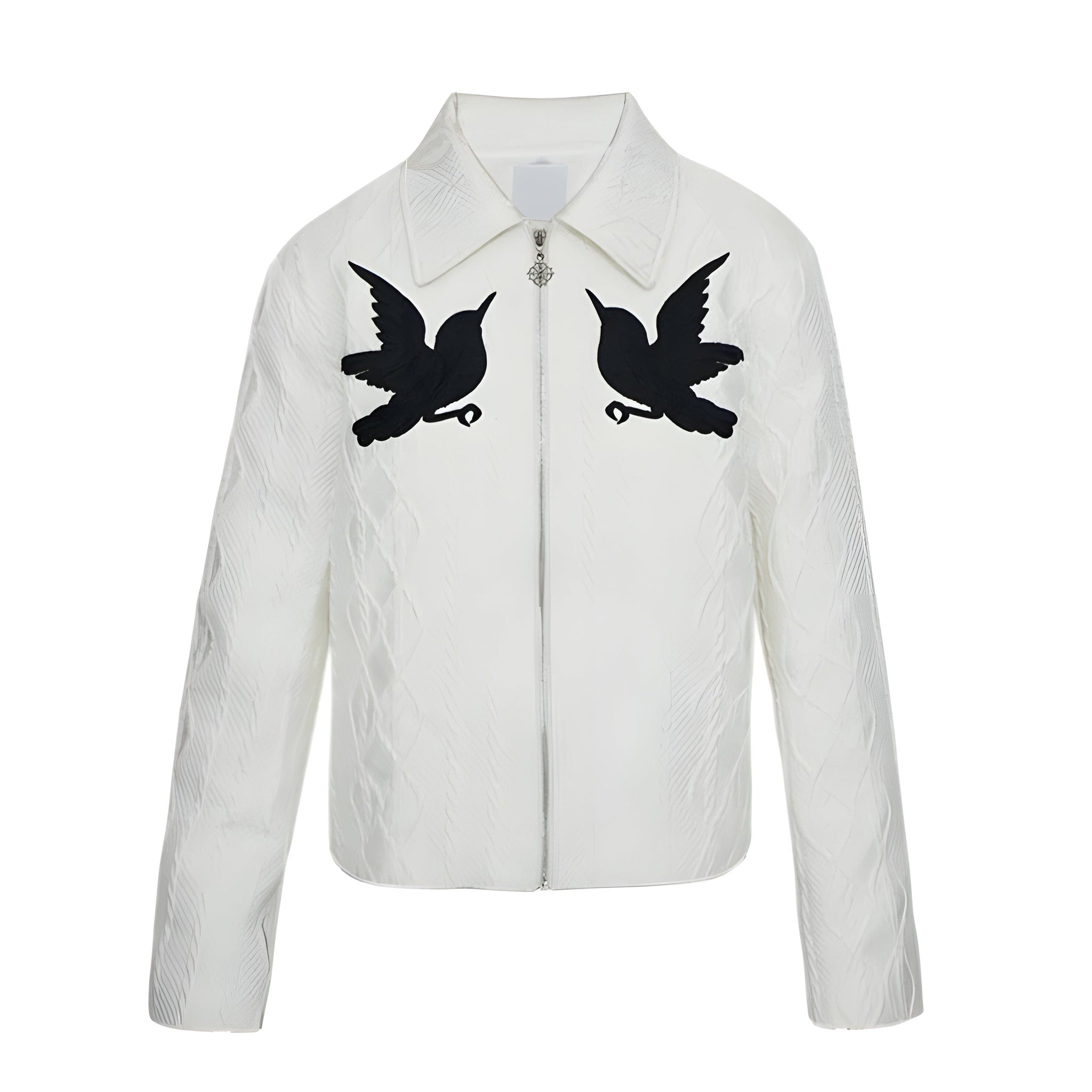 The Sebastien Jacquard Zip Jacket VOIR White XS 