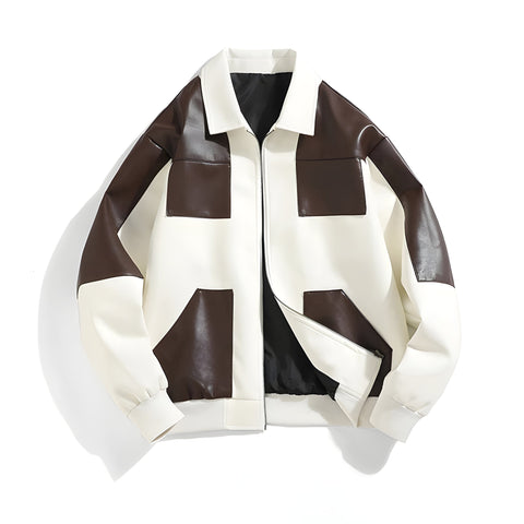 The Cedric Faux Leather Zip Jacket VOIR 