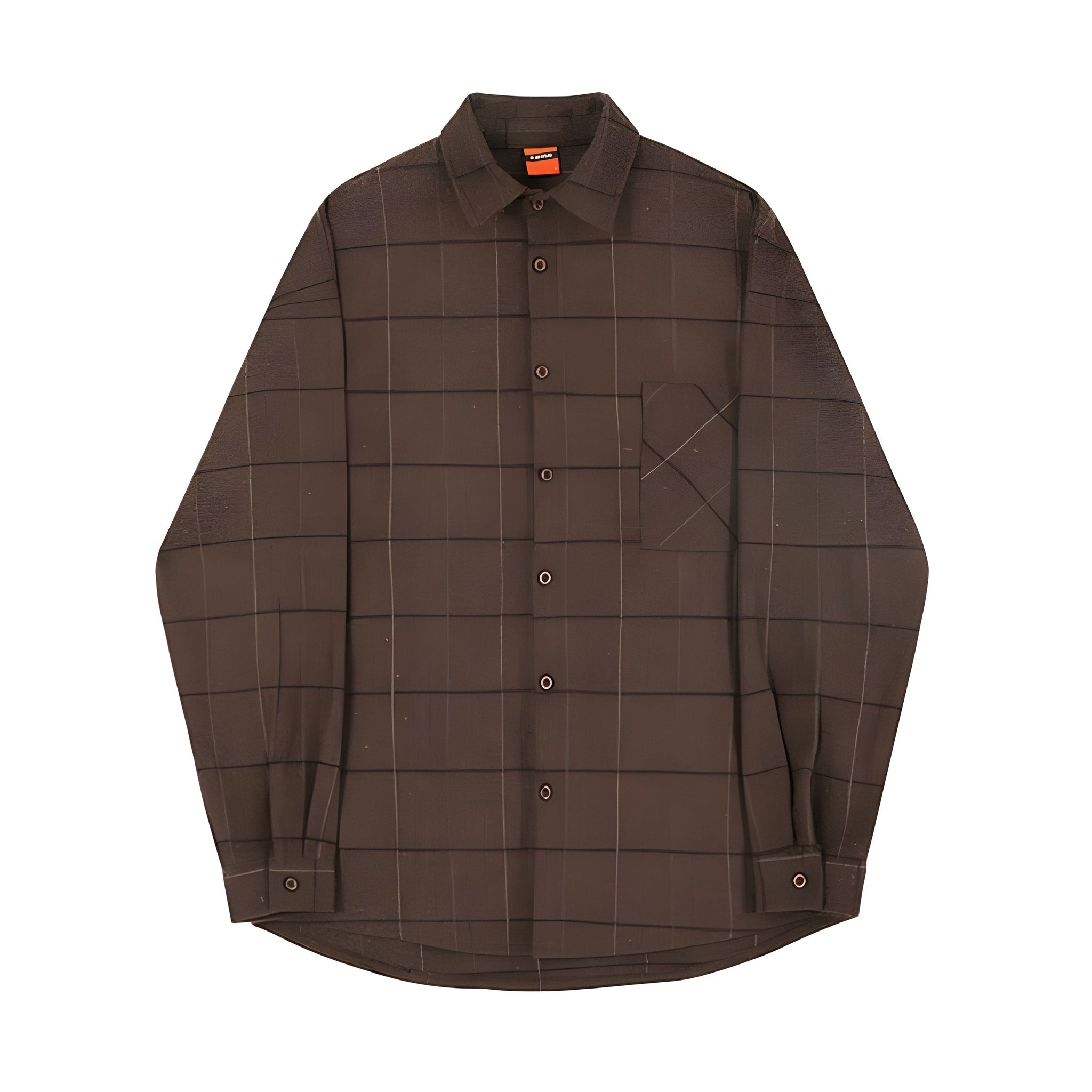 The Trenton Plaid Shirt 0 VOIR Studios Brown S 