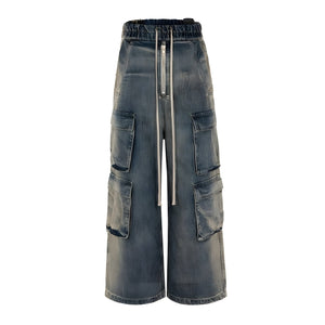 The Peregrine Loose Fit Denim Cargo Pants VOIR Blue XS 