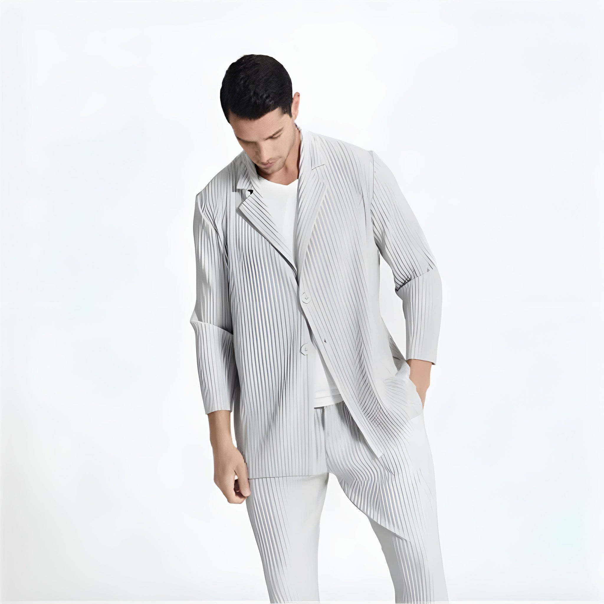 The Evander Pleated Blazer VOIR Grey XS 