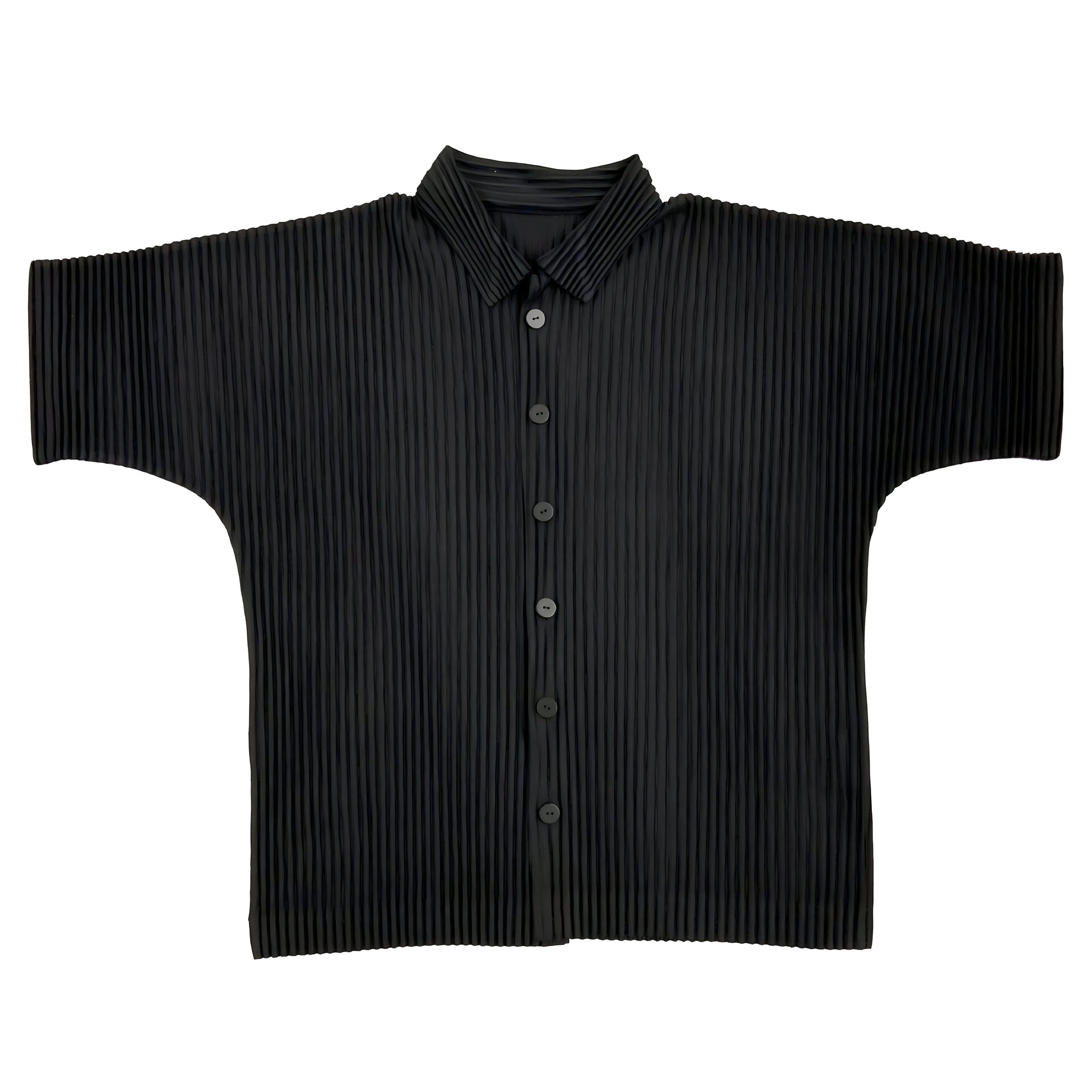 The "Lukas" Pleated Shirt 0 VOIR Studios Black S 