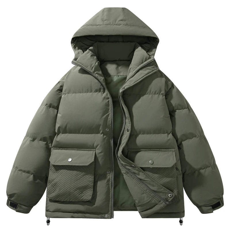 The "Raeburn" Hooded Winter Puffer Jacket VOIR Army Green 3XS 