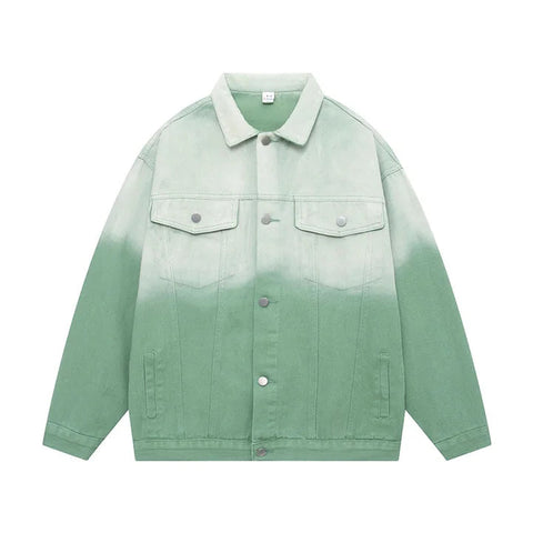 The "Caelus" Gradient Oversized Jacket VOIR Green XS 