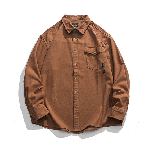 The "Percival" Loose Fit Shirt - Multiple Colors VOIR Brown M 