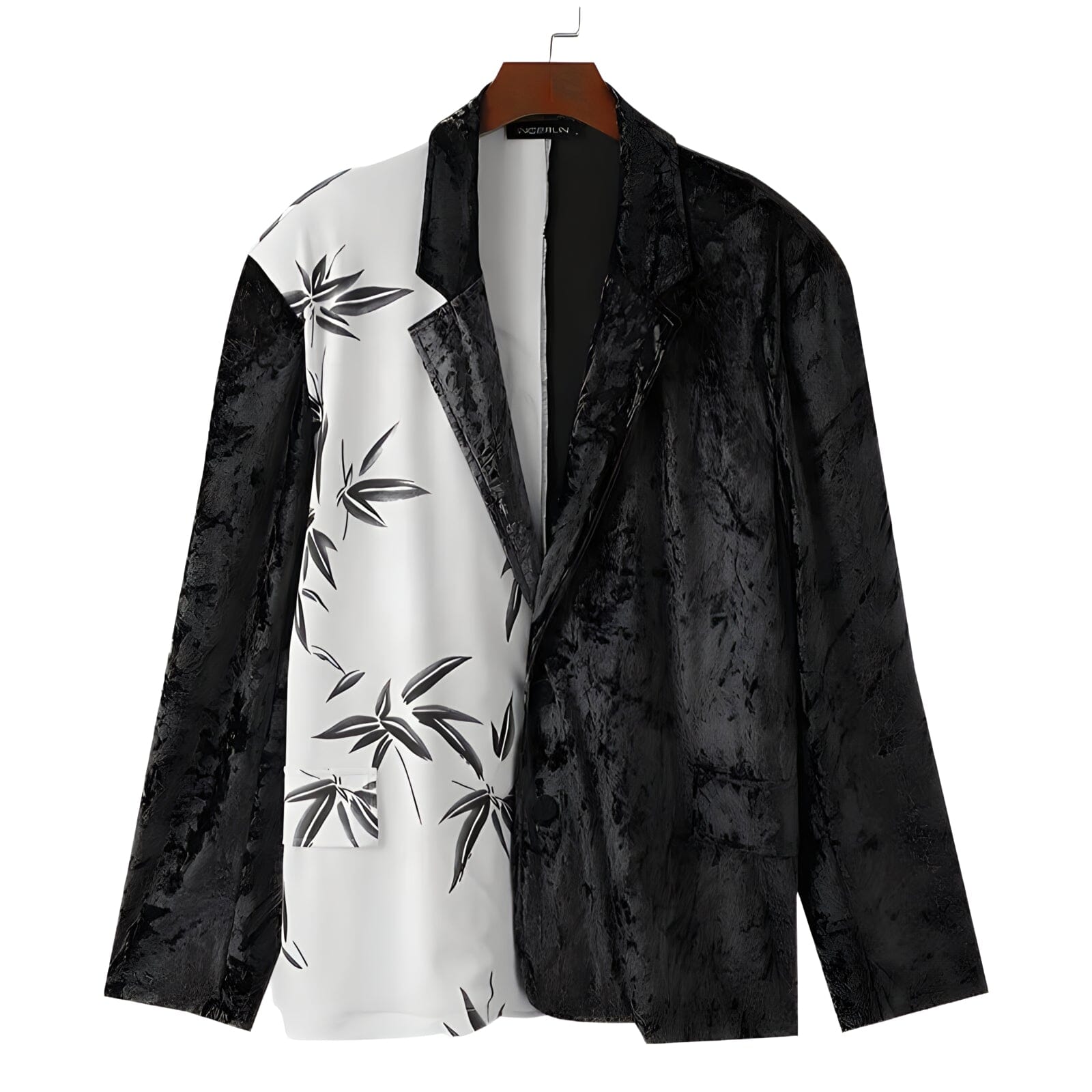 The "Tuscany" Spliced Velvet Blazer VOIR Black S 