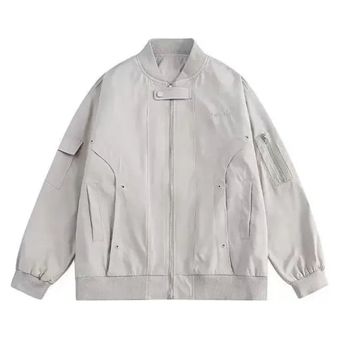 The "Drifter" Oversized Cargo Jacket VOIR White XS 