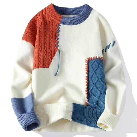 The Galileo Oversized Patchwork Sweater VOIR Orange XS 