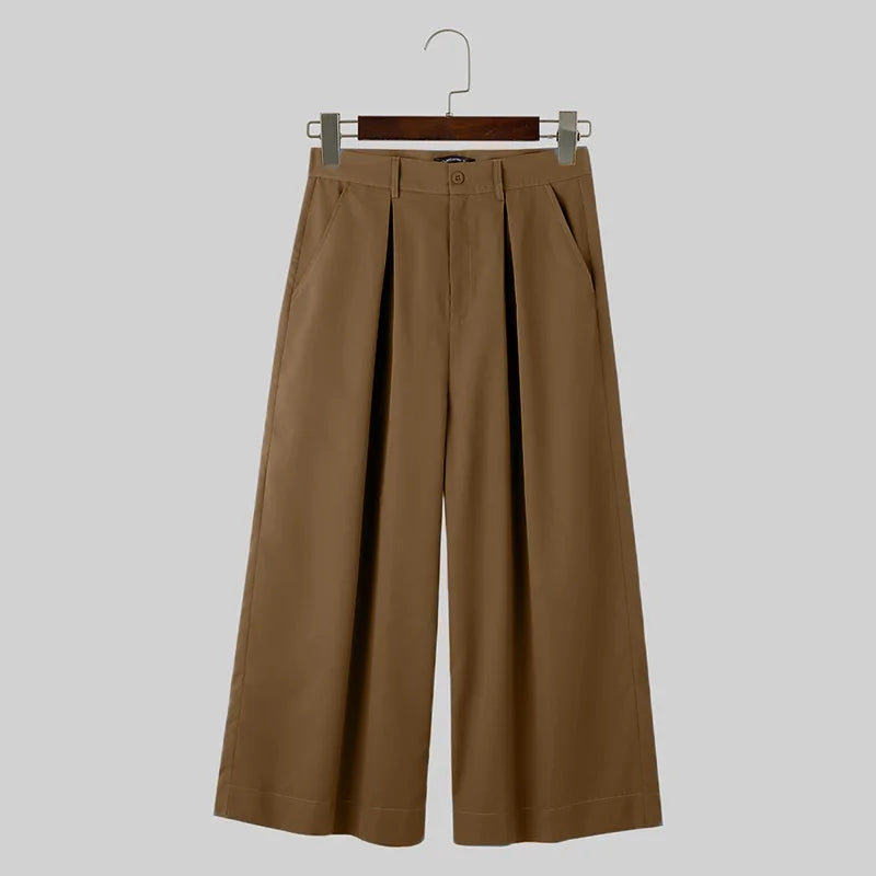 The Theron Loose Fit Pleated Pants VOIR Khaki XS 