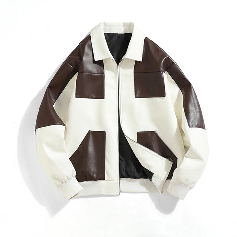 The "Cedric" Faux Leather Zip Jacket VOIR 