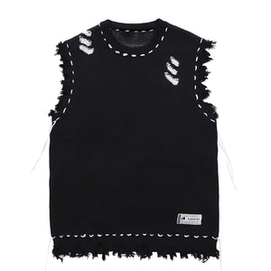 The "Elowen" Embroidered Vest VOIR Black S 