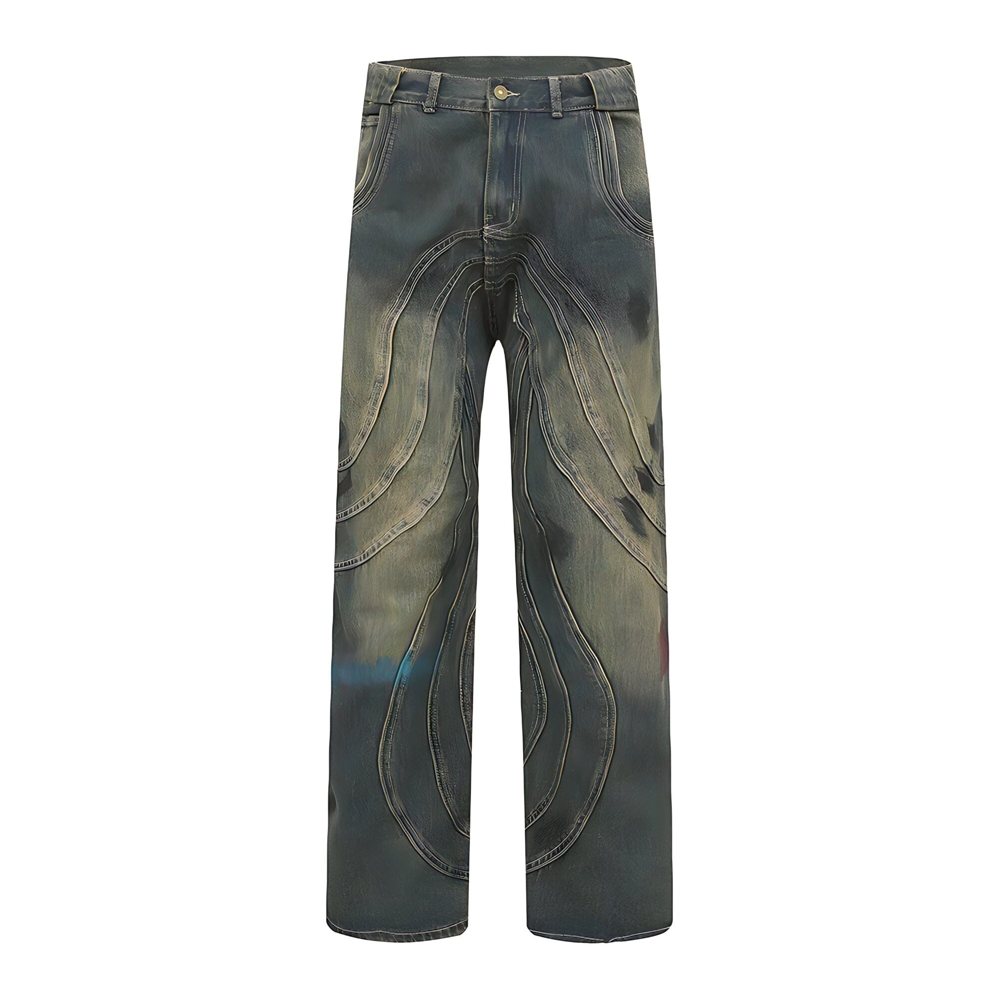 The "Titian" Painted Circle Oversize Denim Pants VOIR XS 