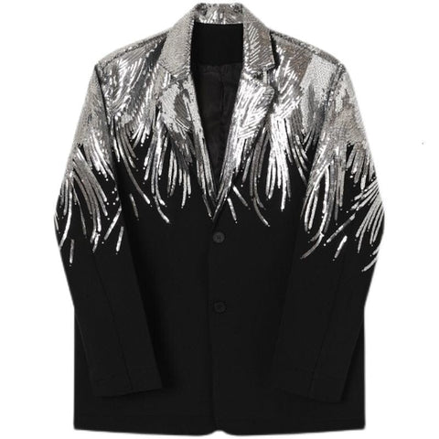 The "Silver Flames" Sequin Blazer - Multiple Colors 0 VOIR Studios 