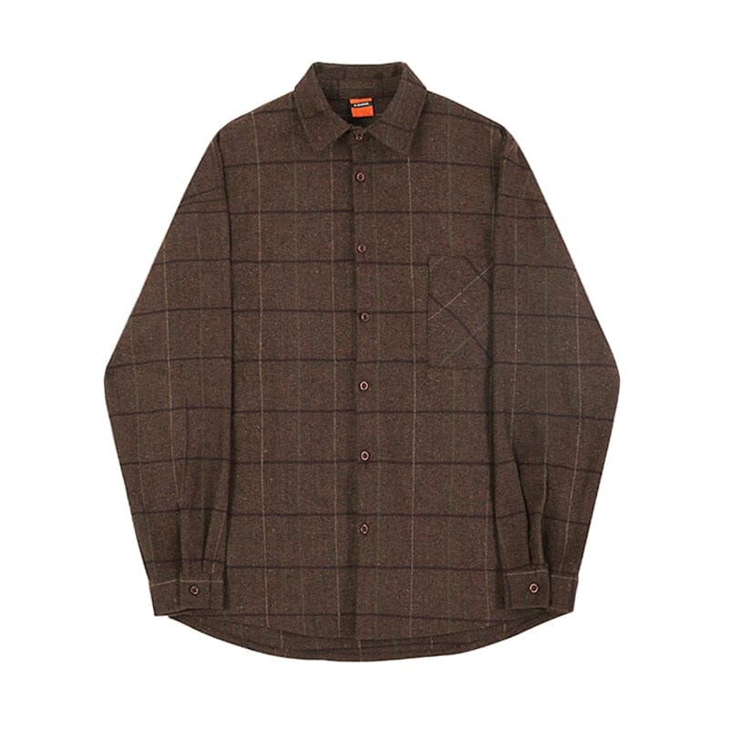 The "Trenton" Plaid Shirt - Multiple Colors 0 VOIR Studios Brown S 